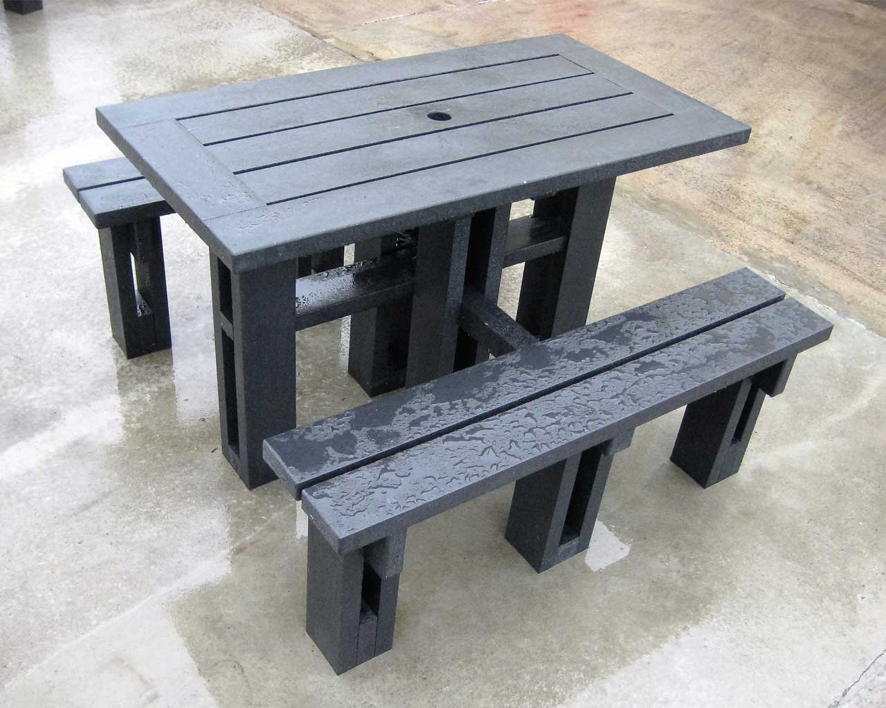 4 sided picnic table without back