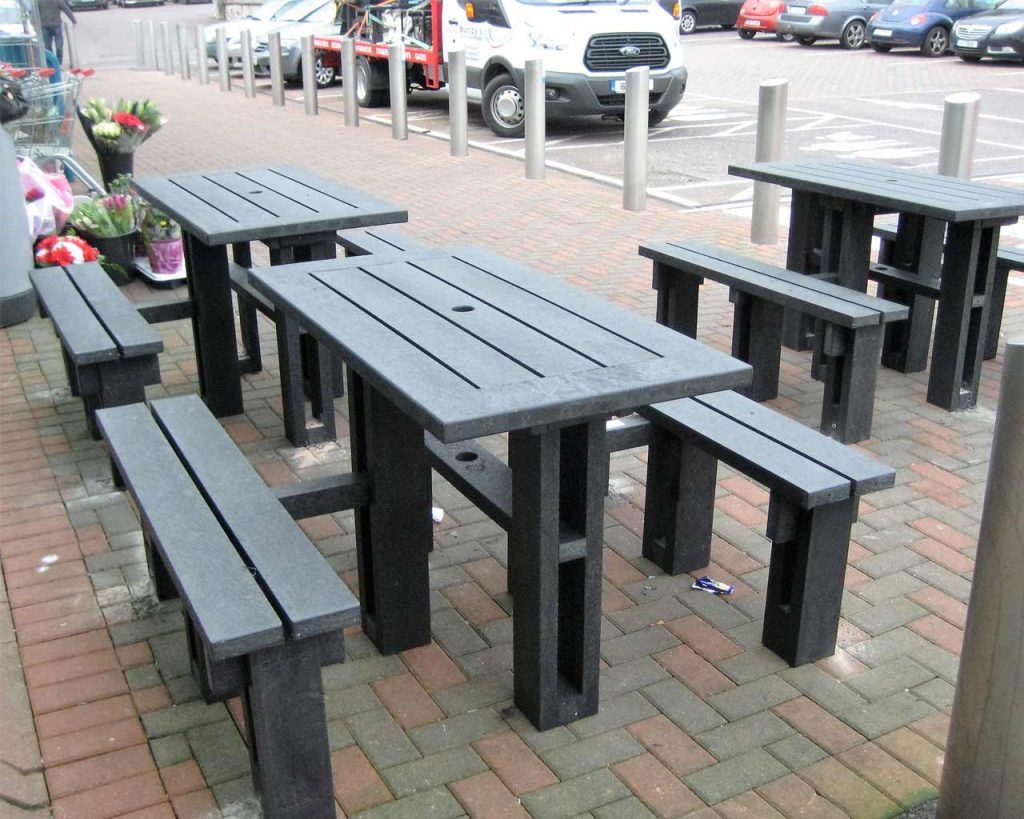 4 Seater Picnic Table No Back Murray's Recycled Plastic