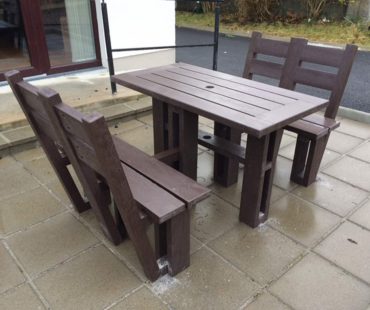 4 sided picnic table with back