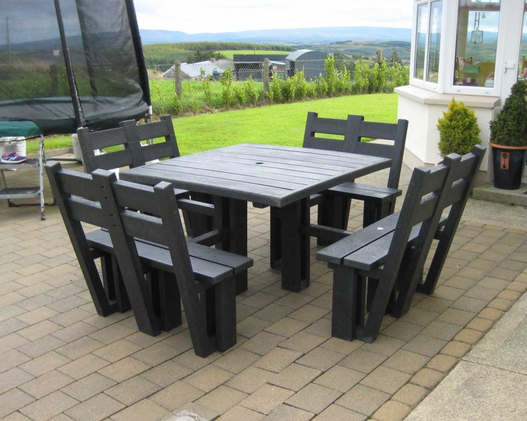 8 Seater Picnic Table With Back Murray's Recycled Plastic