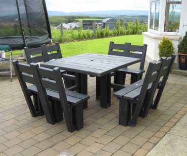 8 sided picnic table with back