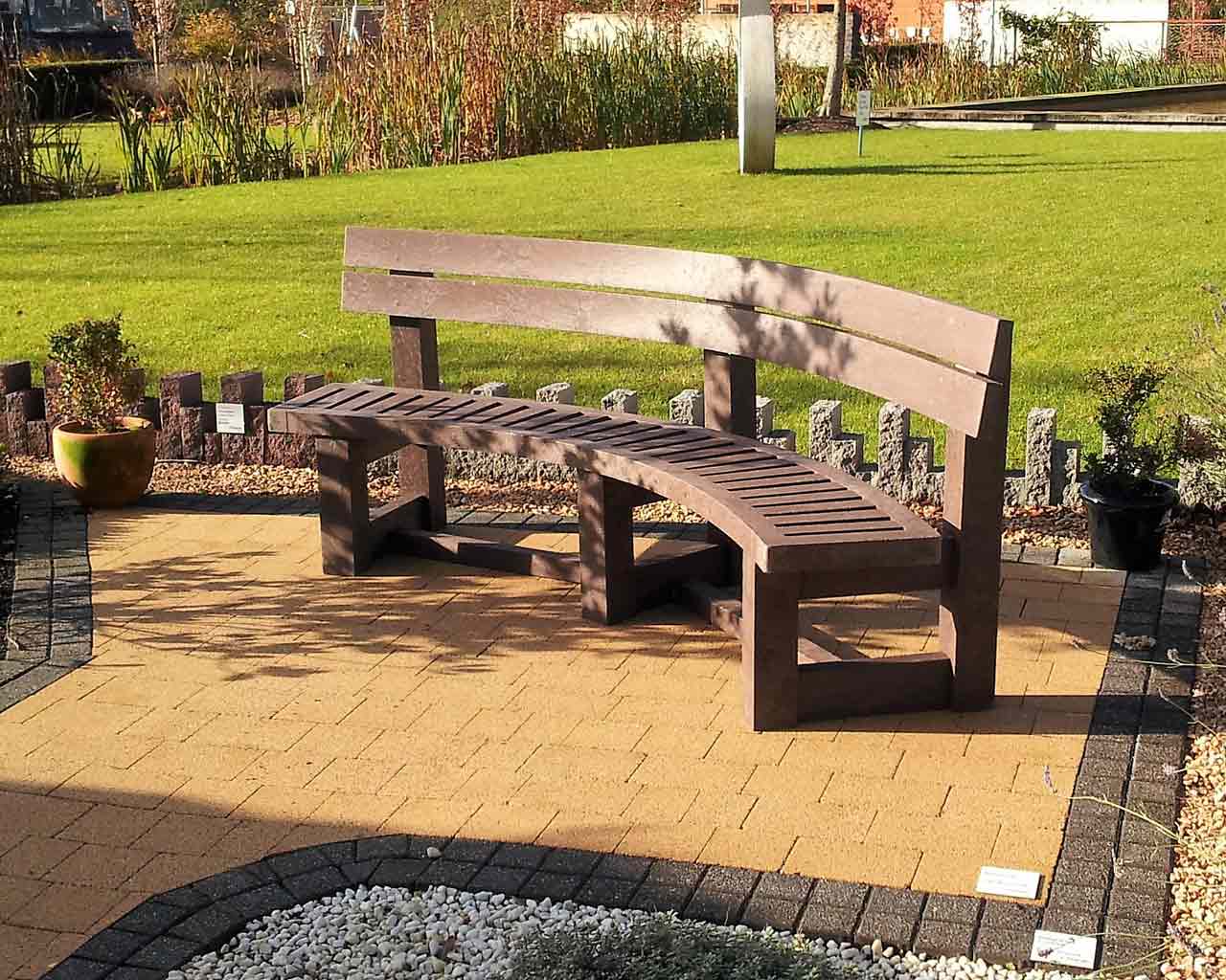 Semicircular Bench With Back